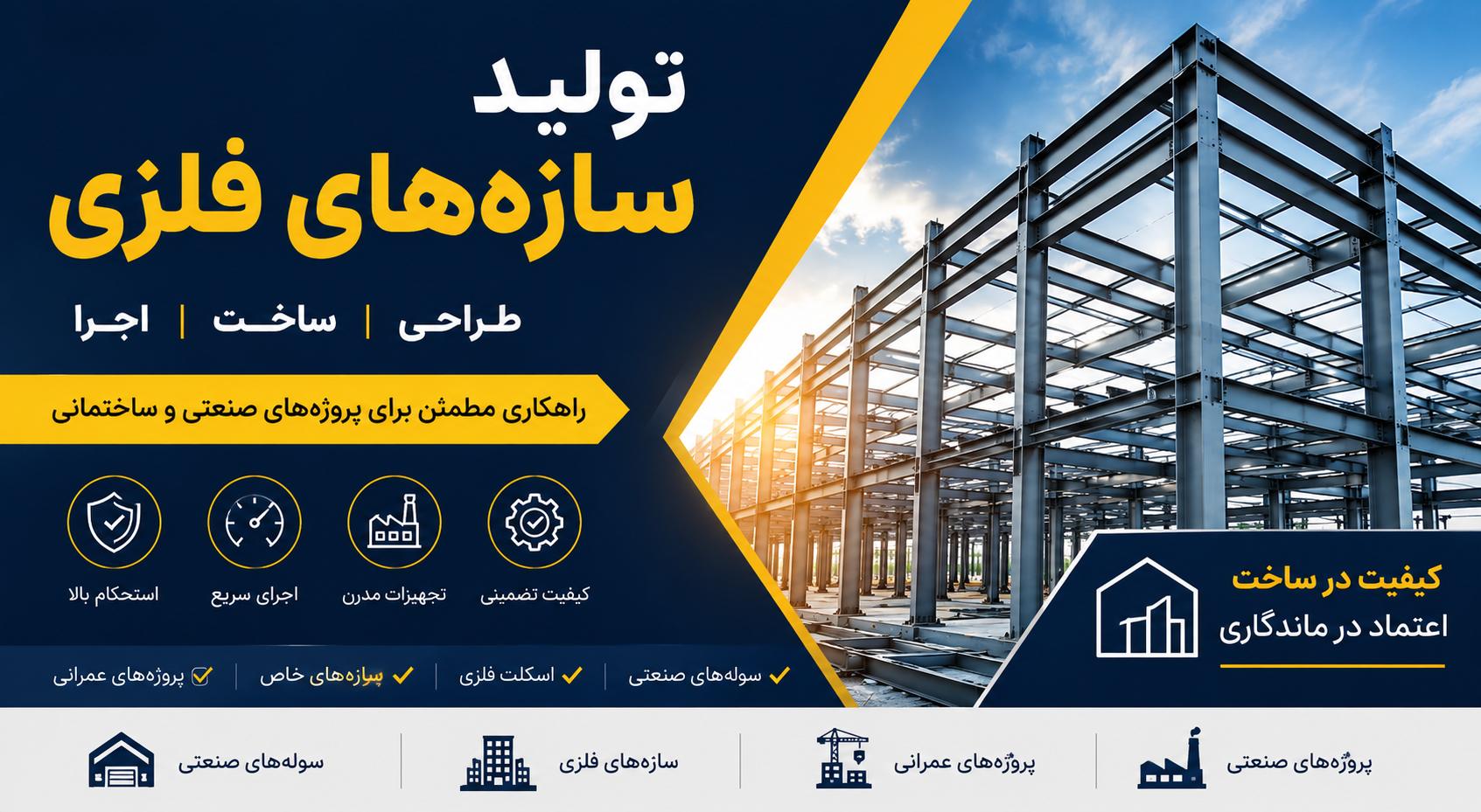 تولید سازههای فلزی | صفر تا صد طراحی، ساخت و اجرای سازه فلزی